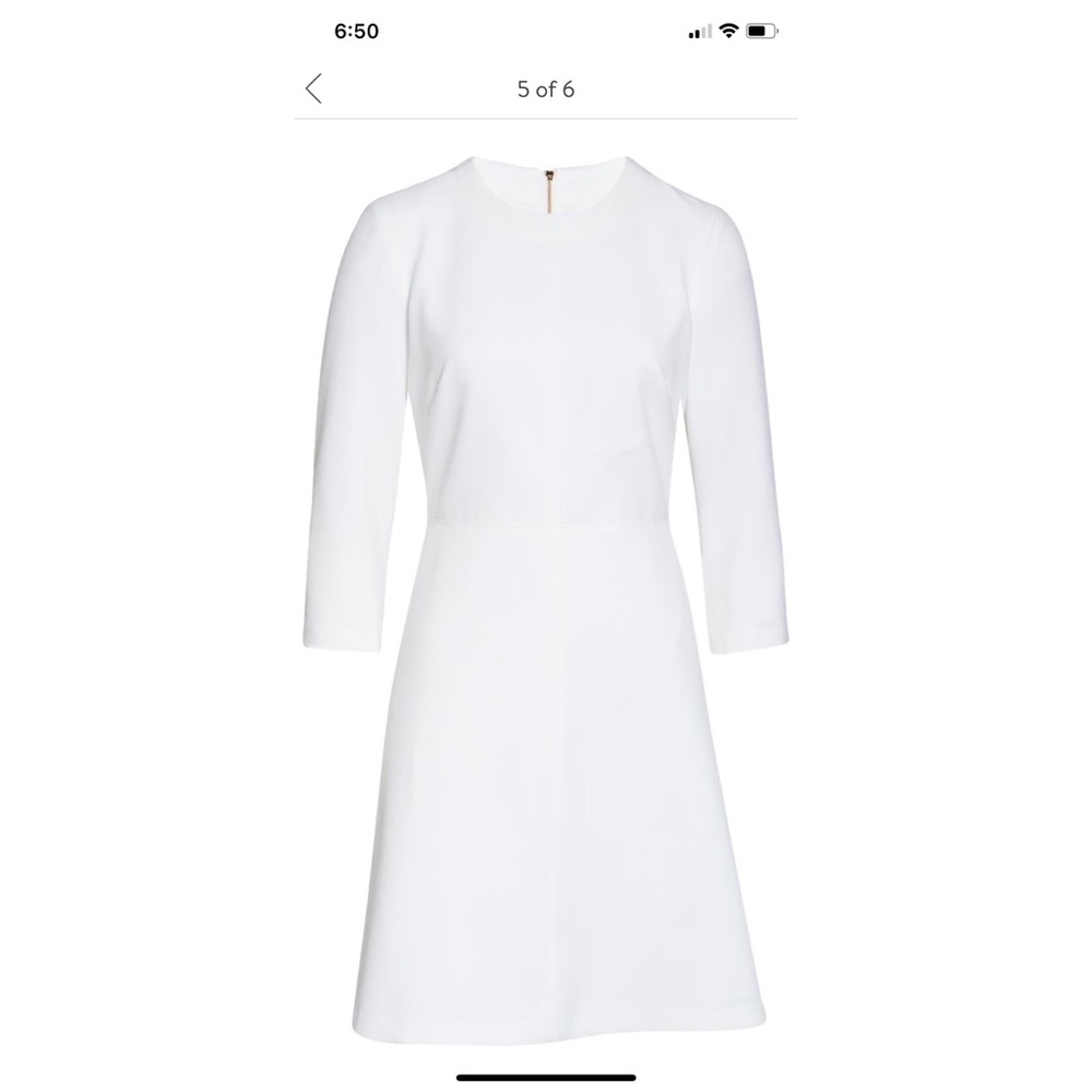 White Quarter Sleeve Dress Sz 10